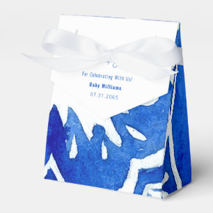 Caja Para Regalos Cobalto Azul Mediterráneo Tile Baby Shower