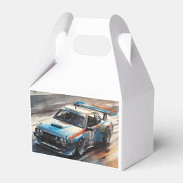 Caja Para Regalos Coche de Carreras azul deportivo