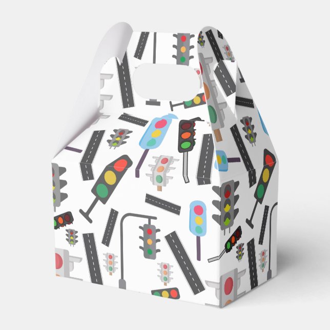 Caja Para Regalos coches baldosas semáforos carreteras transporte (Front Side)