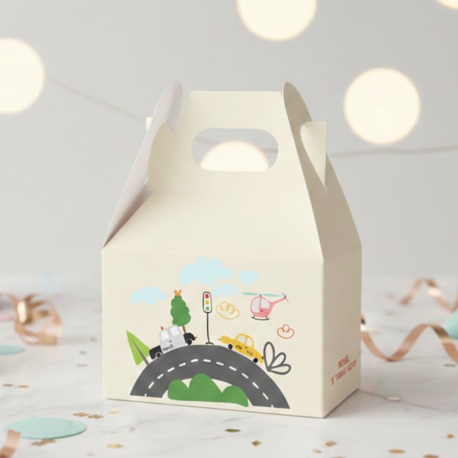 Caja Para Regalos Coches y vehículos en el cumpleaños del chico de l (Subido por el creador)