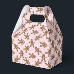 Caja Para Regalos Cocina de los Navidades del hombre del pan de dot<br><div class="desc">Polka Rosa Punto Gingerbread Hombre Navidades Caja de Favor de Cocina</div>
