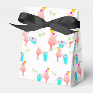 Caja Para Regalos Cocktail Margarita de Acuarela Patrón de agradecim