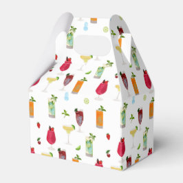 Caja Para Regalos Cócteles acuarelas y bebidas Fiestas