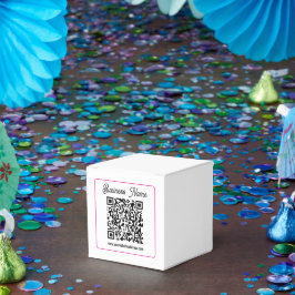 Caja Para Regalos Código QR escaneable con letra cursiva manuscrita