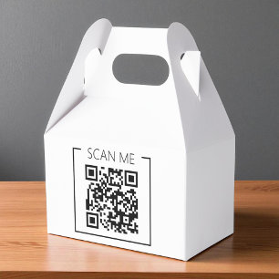 Caja Para Regalos Código QR Minimalista Escanearme Negocios
