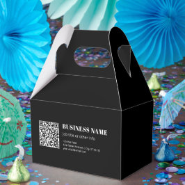 Caja Para Regalos Código QR personalizado y texto retro-moderno edit