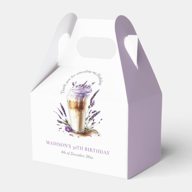 Caja Para Regalos Coffee Birthday Latte Fun Personalizado Gracias (Front Side)