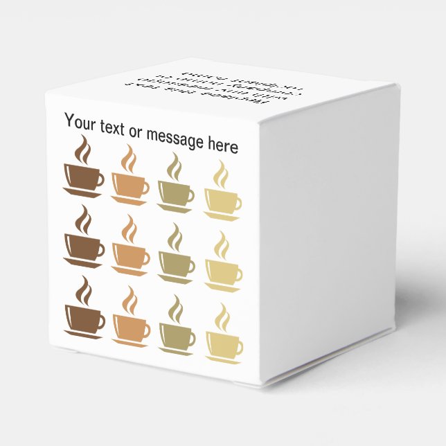 Caja Para Regalos Coffee Theme Party Favor Box (Reverso Costado)