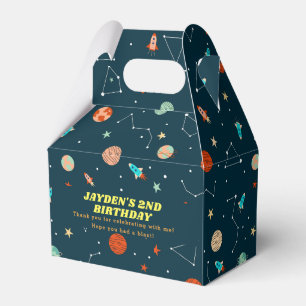 Caja Para Regalos Cohetes del espacio exterior planetas cumpleaños