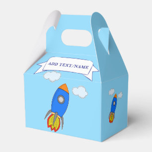Caja Para Regalos Cohetes Espaciales personalizados En Cielo Azul