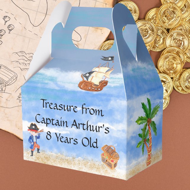 Caja Para Regalos Cojín del tesoro del fiesta con temática de cumple (Pirate-Themed party)