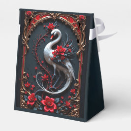 Caja Para Regalos Colección de Boda del Elegante Cisne Blanco