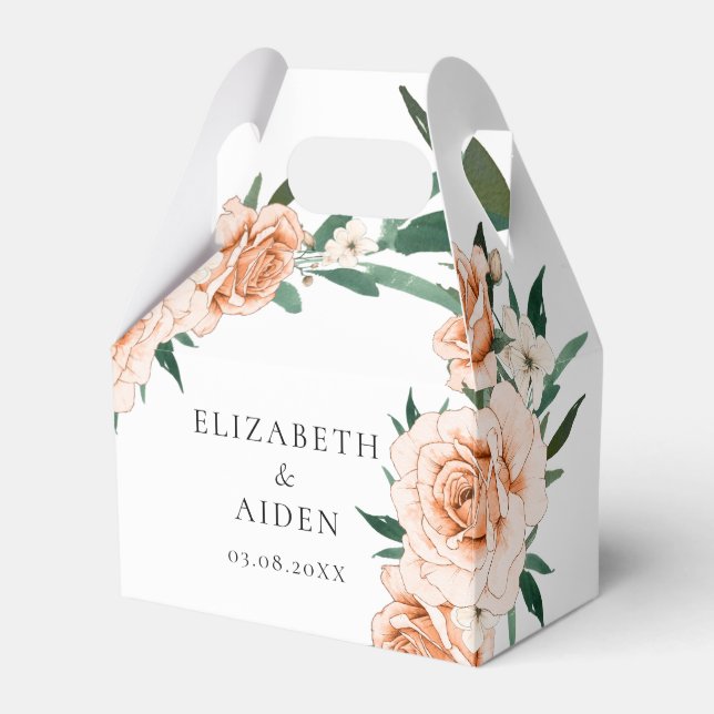 Caja Para Regalos Colección de Bodas florales blancas (Front Side)