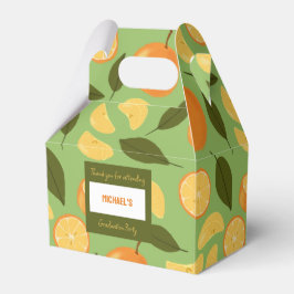 Caja Para Regalos Colección de patrones de cesta de frutas - Naranja