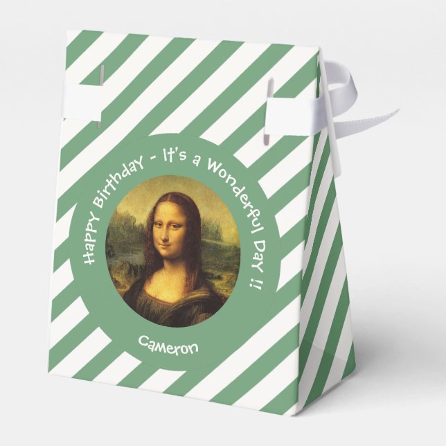 Caja Para Regalos Colección Fiesta Leonardo da Vinci Mona Lisa (Reverso)