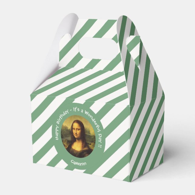 Caja Para Regalos Colección Fiesta Leonardo da Vinci Mona Lisa (Reverso)