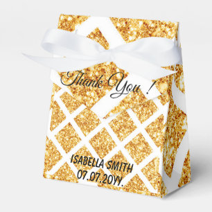 Caja Para Regalos Colección Popular Boho Glitter Gold Panal