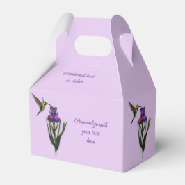 Caja Para Regalos Colibrí e Iris Flor Personalizado 
