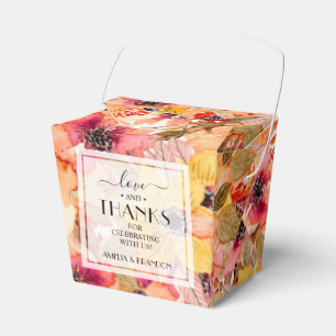 Caja Para Regalos Collage de acuarela floral de otoño