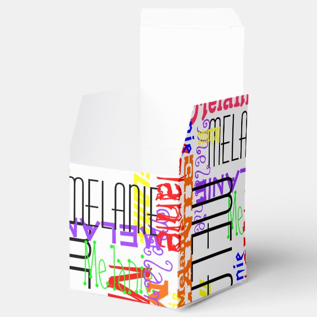 Caja Para Regalos Collage de nombres personalizados personalizado pe (Abierto)