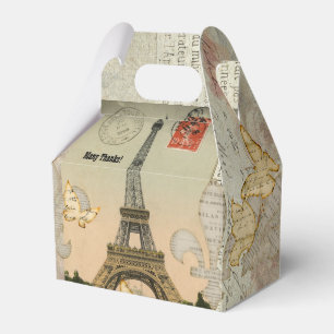 Caja Para Regalos Collage Paris Eiffel Personalizado