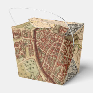 Caja Para Regalos Collage vintage de viejos mapas de viajes