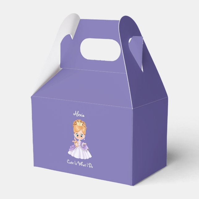 Caja Para Regalos Colocación de cumpleaños púrpura de Alexia (Front Side)