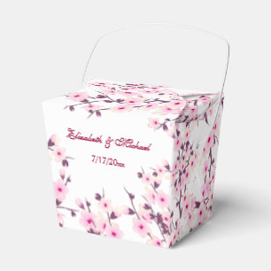Caja Para Regalos Color blanco rosado de cerezo Boda personalizada