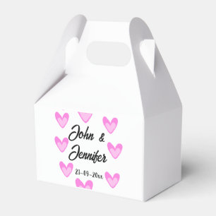 Caja Para Regalos color blanco simple estilo de texto mínimo boda pi