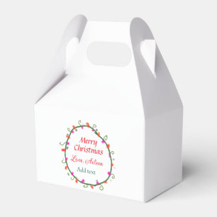 Caja Para Regalos color de agua floral rojo floral corona alegre Nav