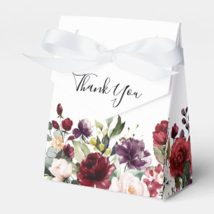 Caja Para Regalos Color de agua romántico Borgoña Rojo Rosa de Rubor