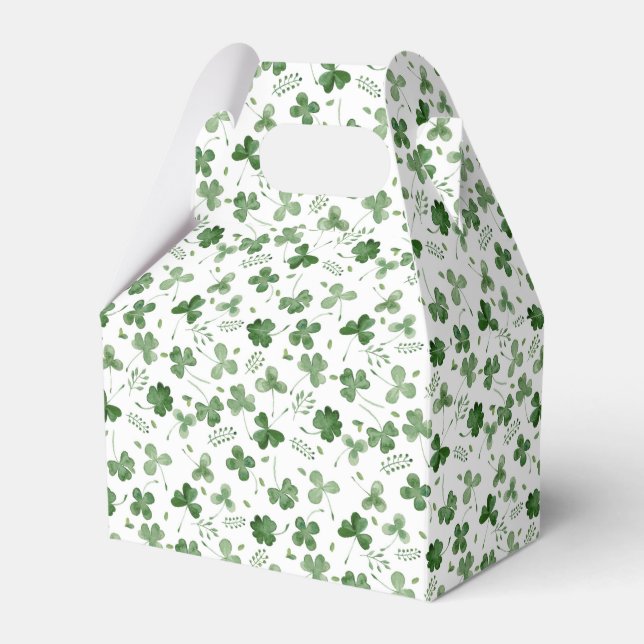 Caja Para Regalos Color de agua suave Shamrock (Front Side)