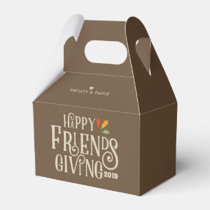 Caja Para Regalos Color de Friendsgiving del otoño Brown