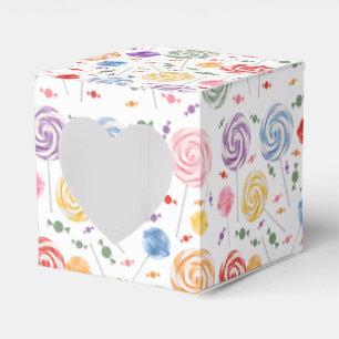 Caja Para Regalos Color del patrón de golosinas de Lollipop