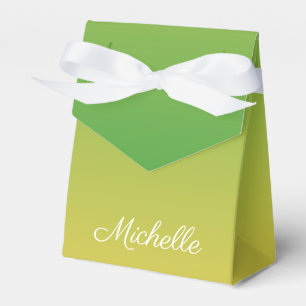 Caja Para Regalos Color verde y amarillo oscuro personalizado