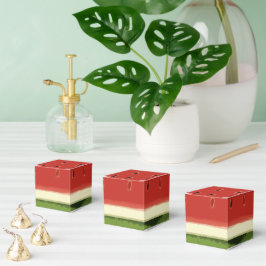 Caja Para Regalos Colorante rojo brillante Watermelon Square FavBox