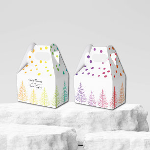 Caja Para Regalos Colores arcoiris confetti boda gay lesbiana