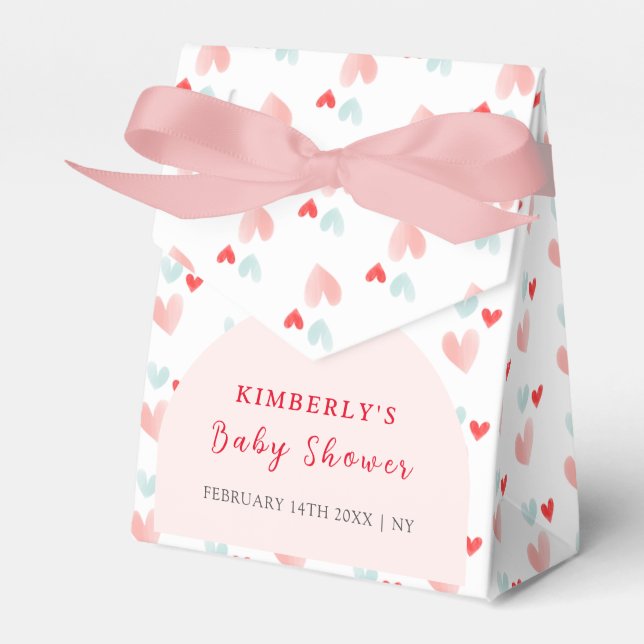 Caja Para Regalos Colorful Sheart Arch Valentines Baby Shower (Front Side)