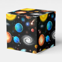 Colorida Astronomía Espacio Favor Box