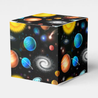 Caja Para Regalos Colorida Astronomía Espacio Favor Box