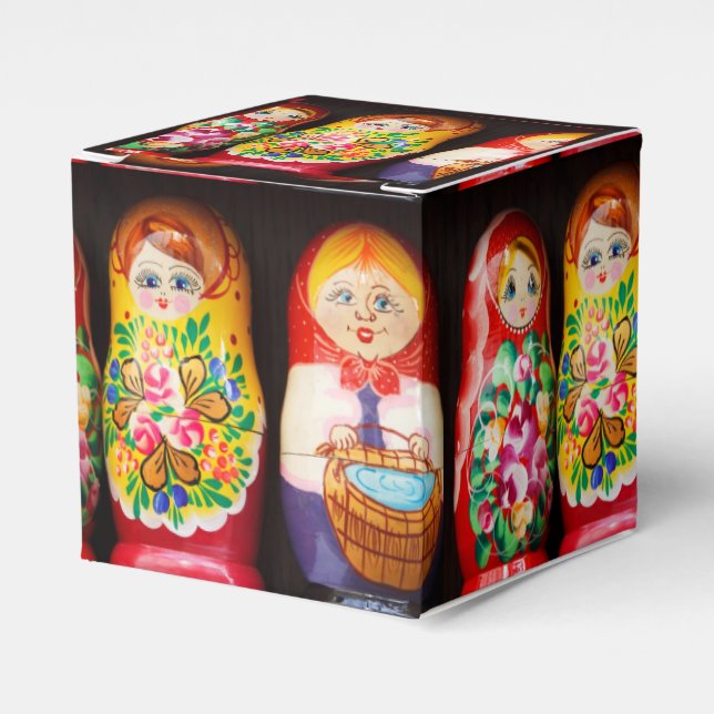 Caja Para Regalos Colorida Matryoshka Dolls Favor Box (Costado Anverso)