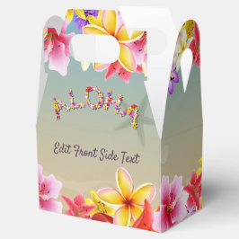 Caja Para Regalos Coloridas flores hawaianas Boda tema