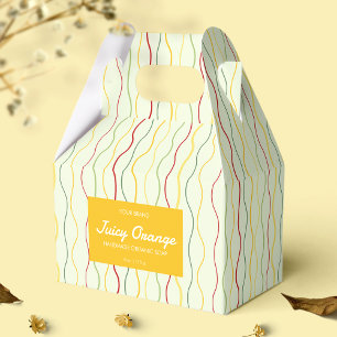 Caja Para Regalos Coloridas Líneas de Onda Gable Box Embalaje de mar