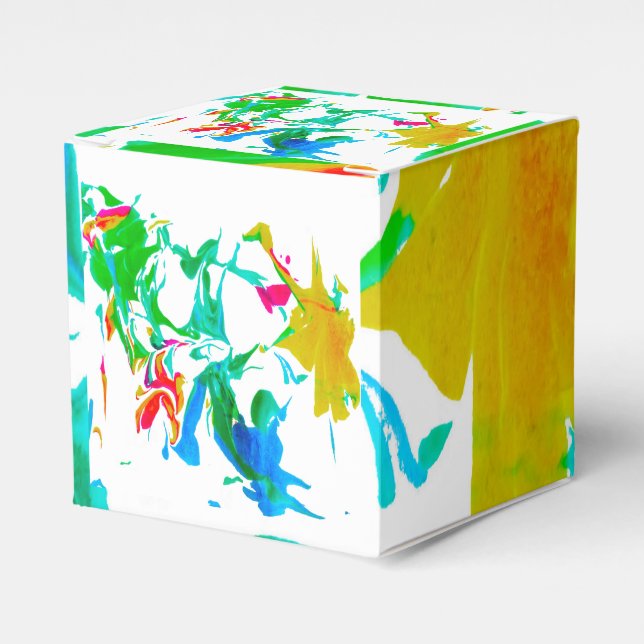 Caja Para Regalos Coloridas telarañas (Costado Anverso)