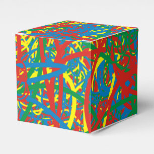 Caja Para Regalos Colorido lío caliente rojo amarillo azul verde