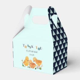 Caja Para Regalos Colorido niño de la familia Cute Chicken Gracias