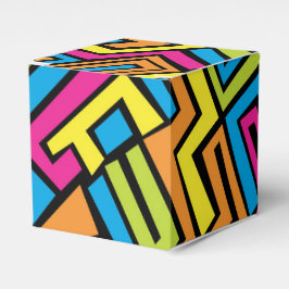 Caja Para Regalos Colorido patrón de arte callejero del graffiti neó
