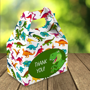 Caja Para Regalos Colorido patrón de dinosaurios T-Rex fiesta de cum