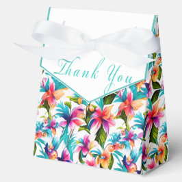 Caja Para Regalos Colorido trendy de agua tropical botánica