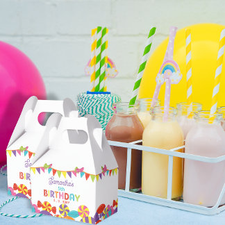 Caja Para Regalos Colorido y dulce fiesta de cumpleaños